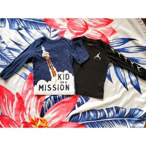 4T- 2 Longsleeve T-Shirts Jordan/Old Navy